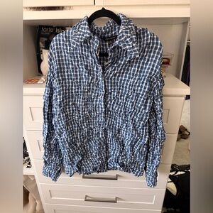 Blue and White Checkered Shirt